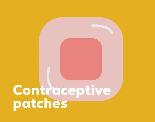 Image of a contraceptive patch, a discreet and easy-to-use option that releases hormones through the skin with over 99% efficacy. 